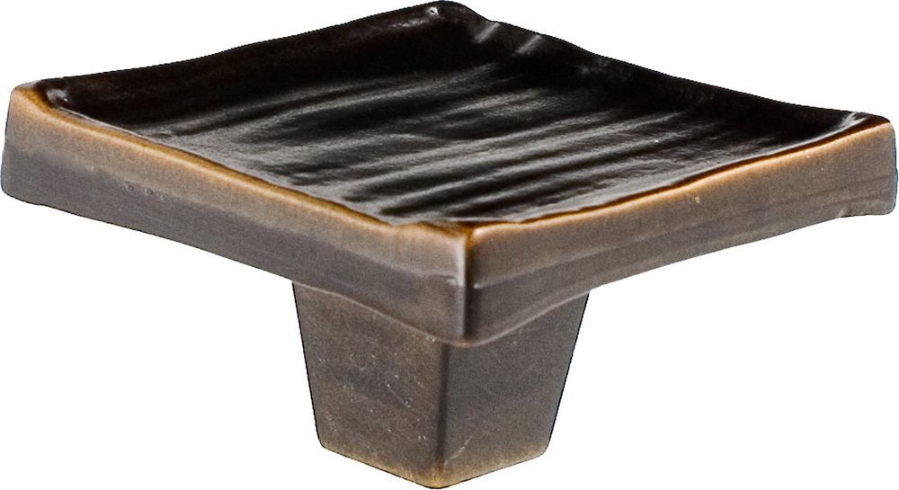 2" Square Knob in Oil Rubbed Bronze